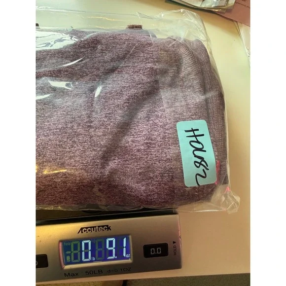 Athleta Uptempo II Hoodie Long Sleeve Heathered Purple Shirt Size M Athletic Top - Picture 10 of 10